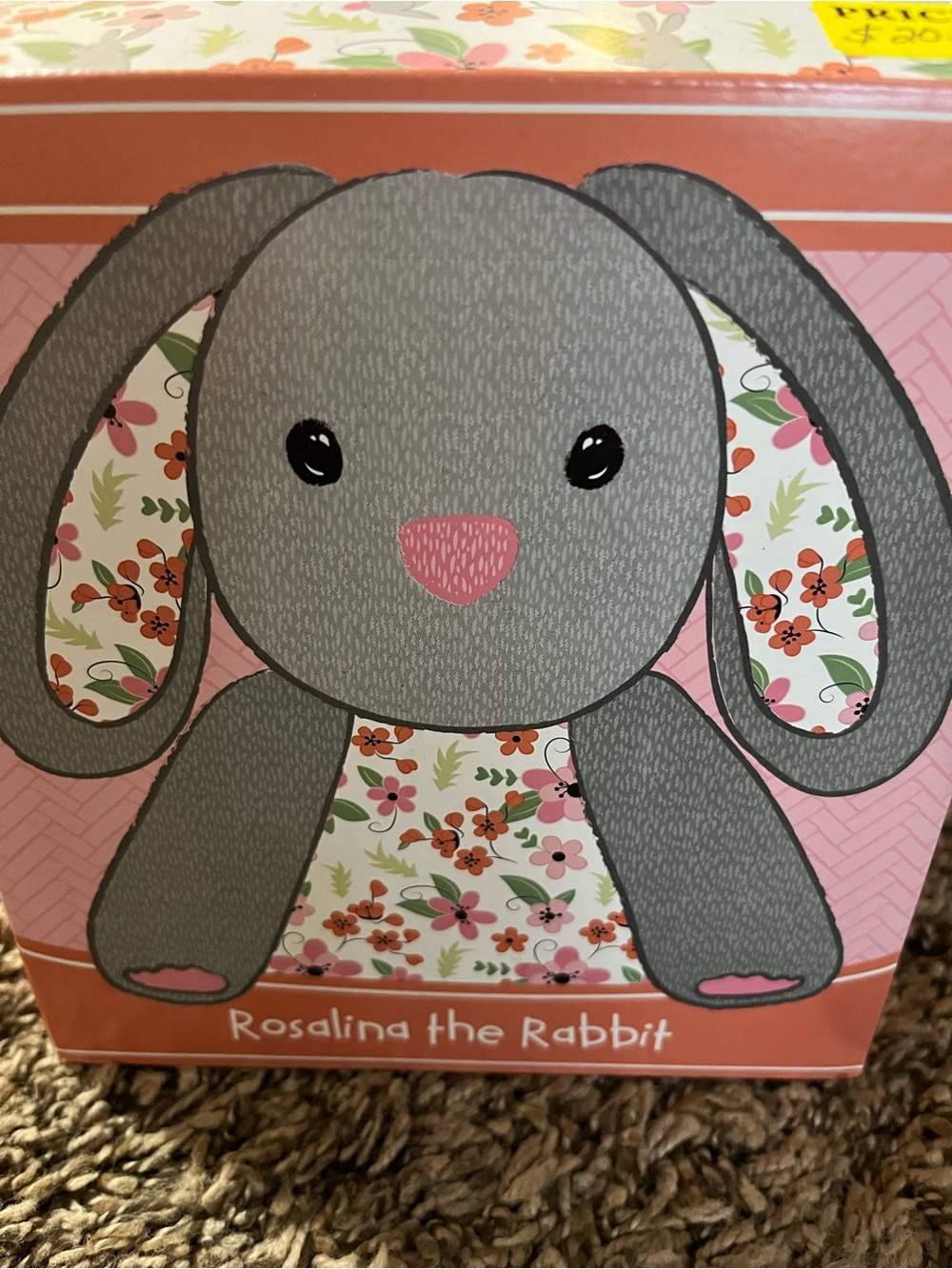 Rosalina the Rabbit Scentsy buddy - Gray & Pink